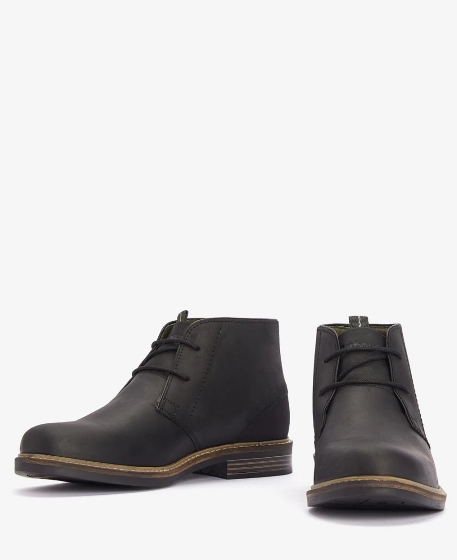 Barbour Mens Black Readhead Chukka Boots - Classic Leather Ankle Boots for Men
