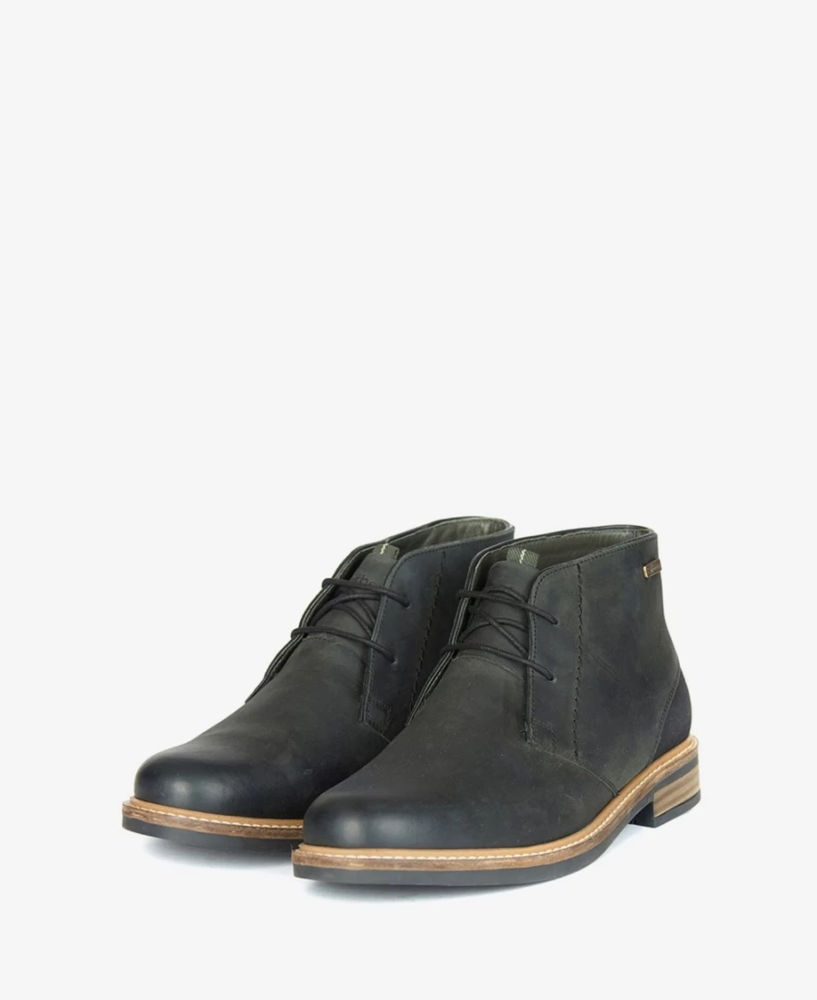 Barbour Mens Black Readhead Chukka Boots - Classic Leather Ankle Boots for Men
