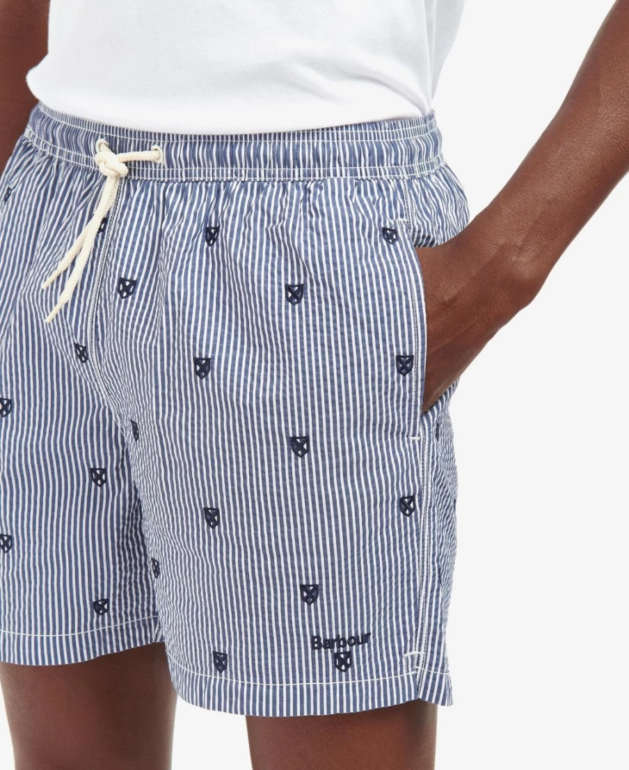 Barbour Men's Classic Navy Shield Swim Shorts