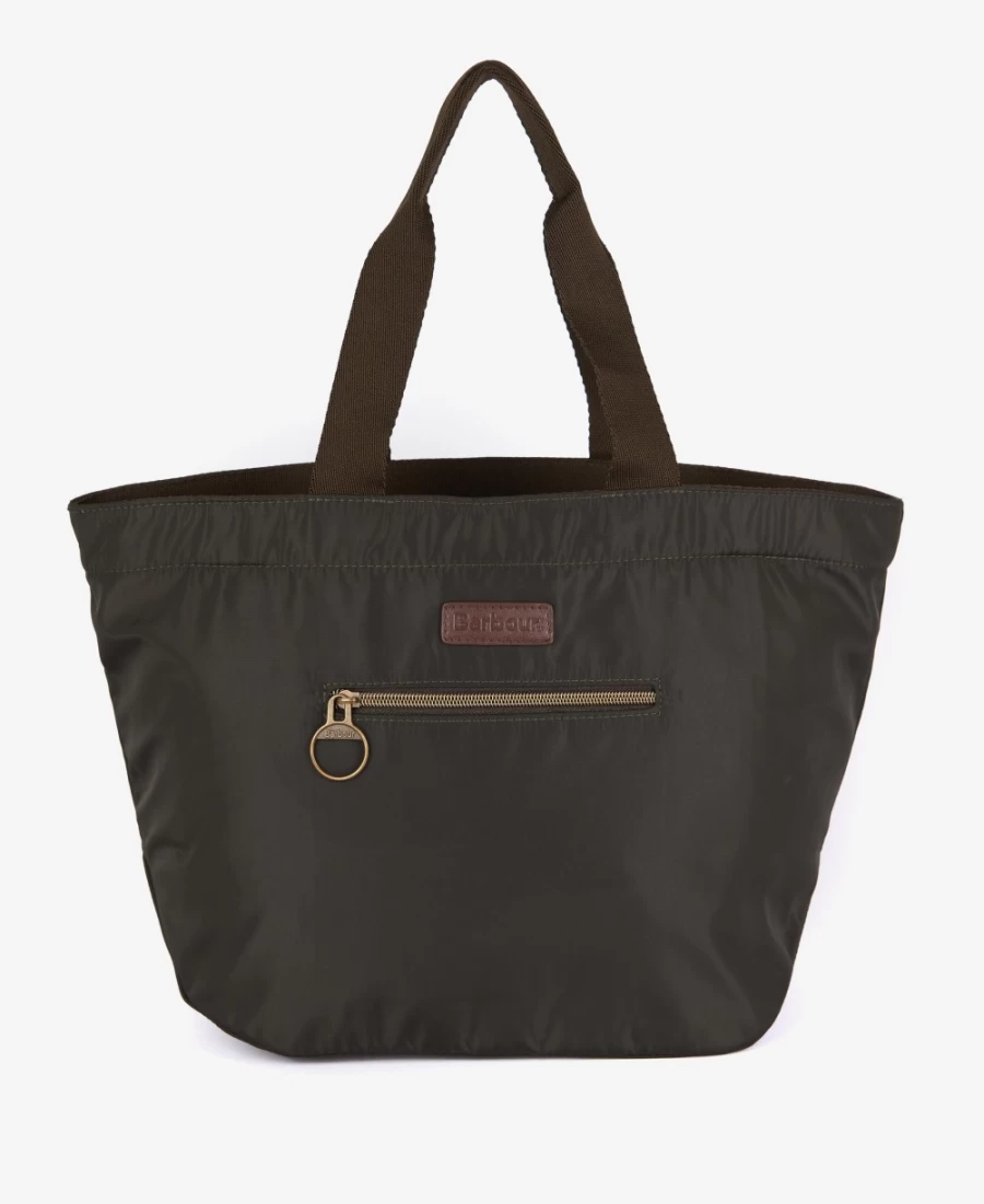 Barbour Ella Olive Tote Bag for Men - Classic British Waxed Canvas Shoulder Bag