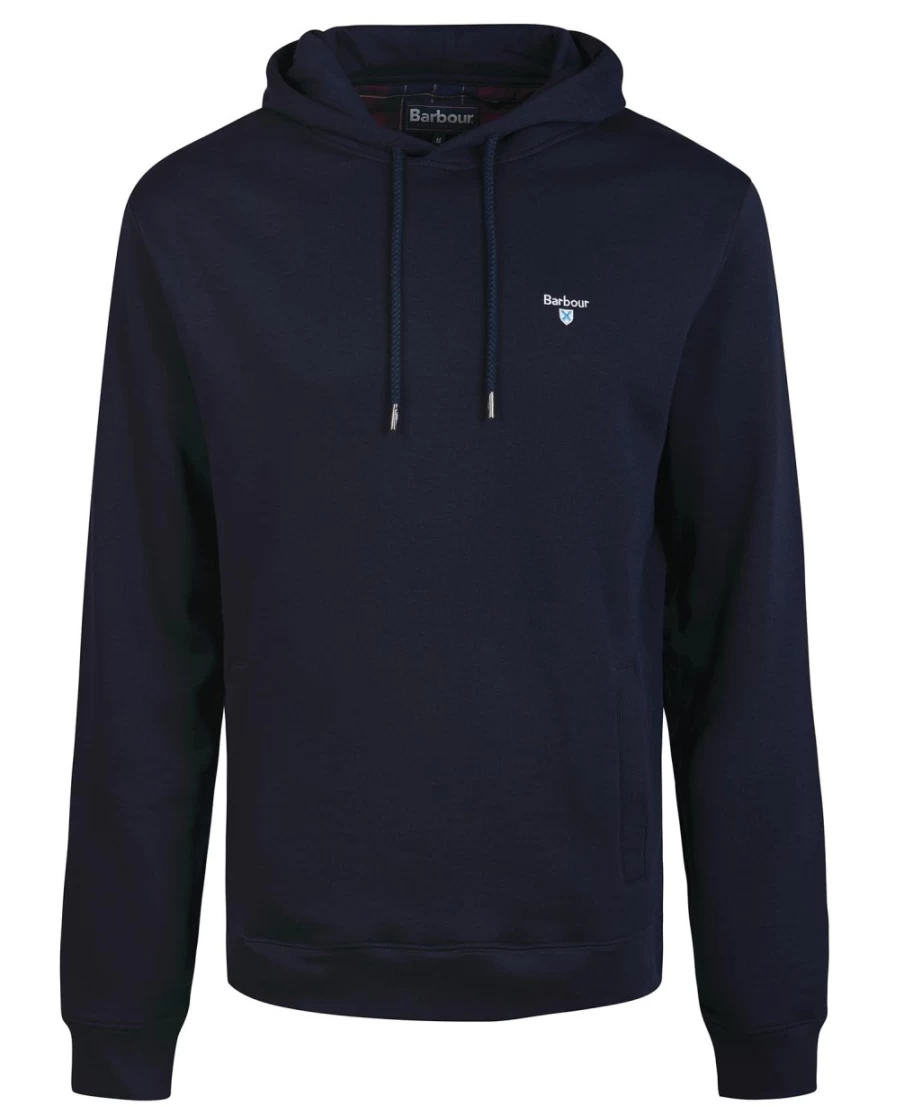 Barbour Men's Grassington Hoodie in Dark Bordeaux - Classic Pullover Style