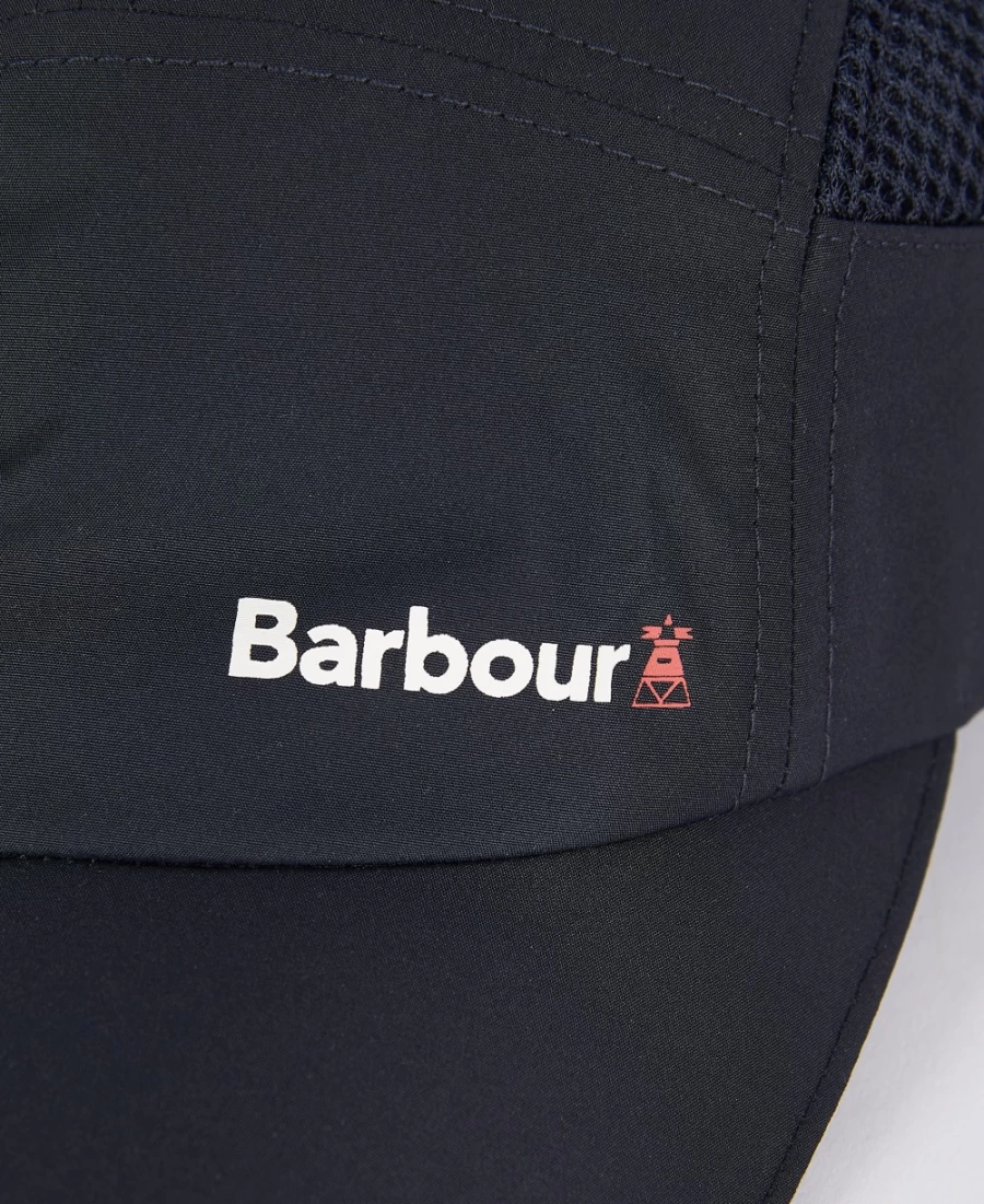 Barbour Baysbarn Sports Cap for Men in Classic Navy - Waterproof Waxed Cotton Outdoor Hat