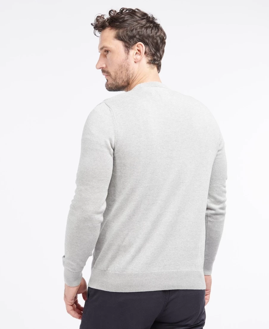 Barbour Men's Navy Organic Cotton Crew Neck Jumper