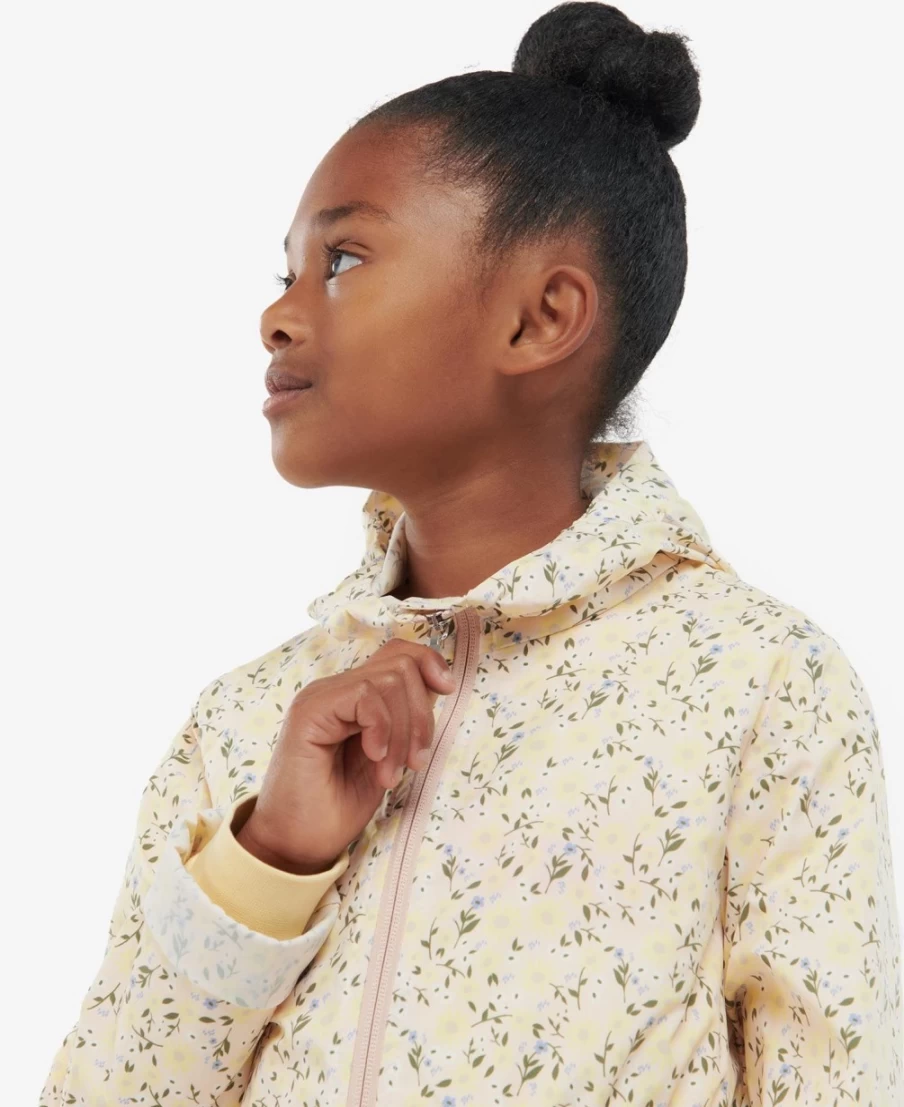 Barbour Girls Ditsy Sunflower Printed Maara Showerproof Jacket