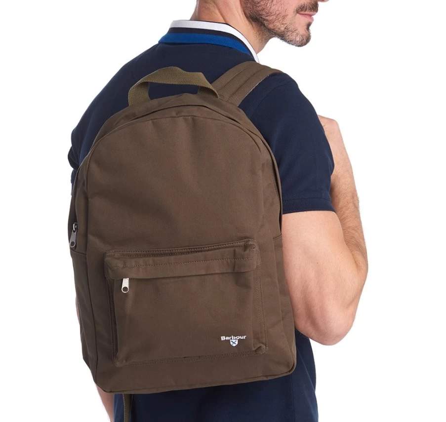Barbour Men's Olive Cascade Waterproof Backpack for Outdoor Adventures