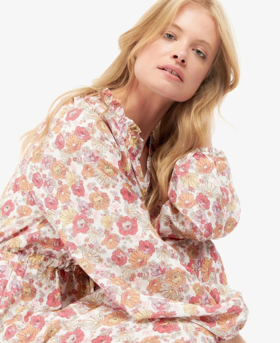 Barbour Women's Maara Dress in Multi Light Floral Pattern