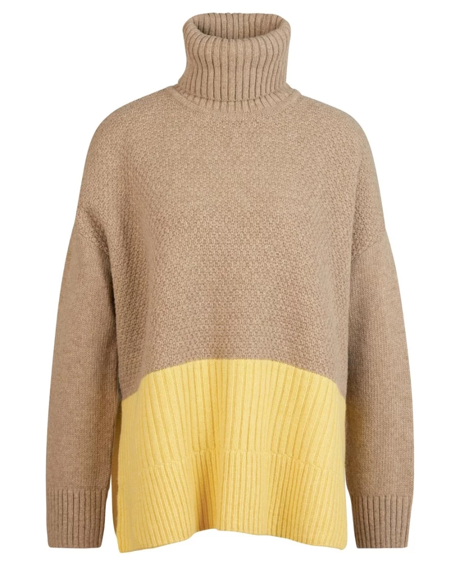 Barbour Women's Elin Knit Sweater in Oatmeal - Classic British Style