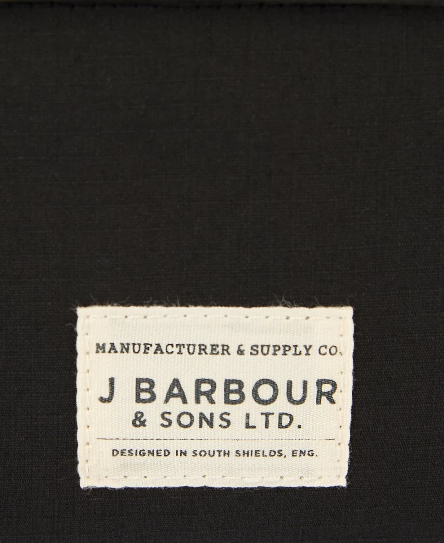 Barbour Men's Black Double Zip Washbag - Waterproof Travel Toiletry Bag
