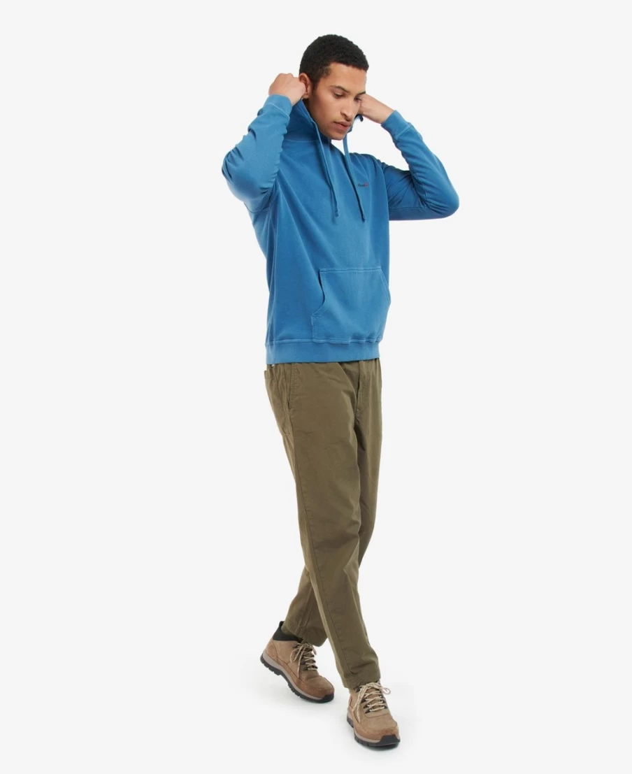Barbour Men's Redworth Popover Hoodie in Washed Navy