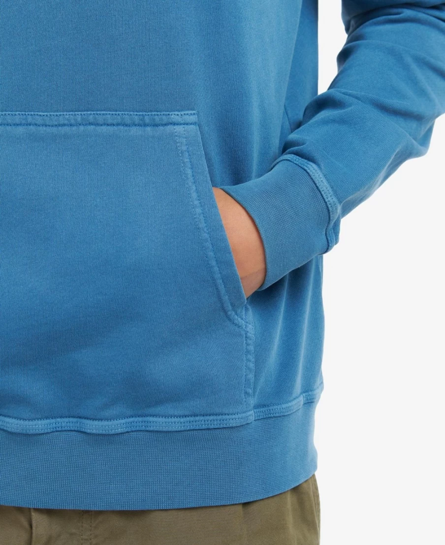 Barbour Men's Redworth Popover Hoodie in Washed Navy