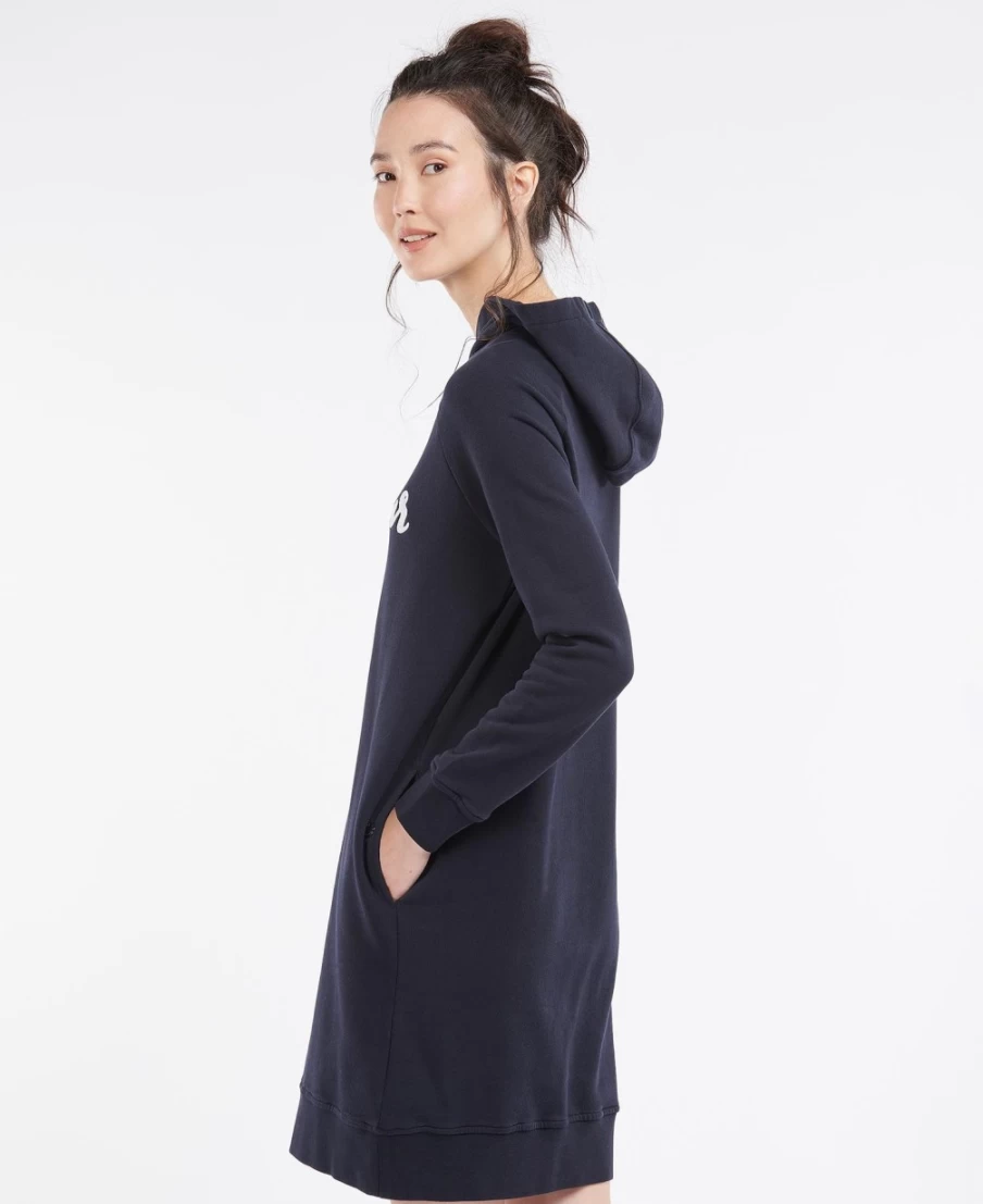 Barbour Women's Otterburn Hoodie Dress in Dusky Khaki - Stylish & Comfortable Hooded Dress