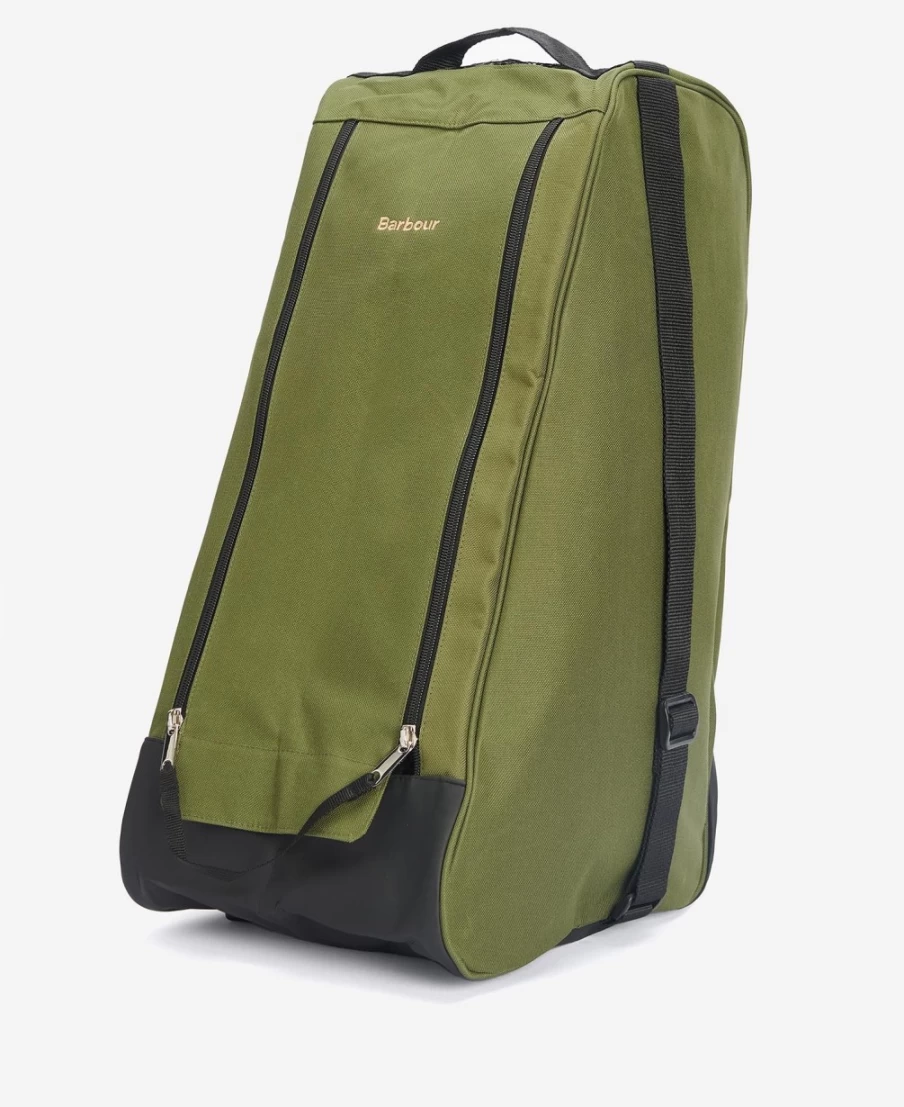Barbour Men's Green Wellington Bag - Classic Waxed Cotton Tote for Everyday Use