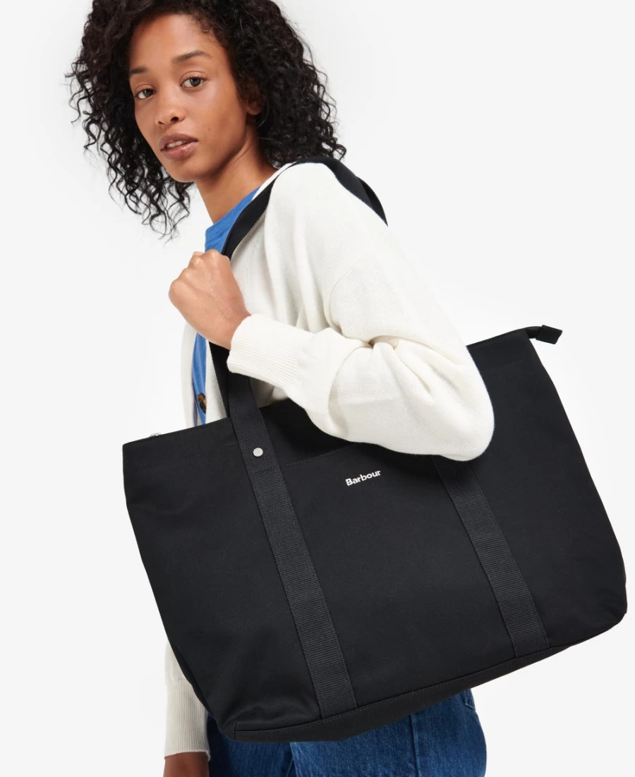 Barbour Olivia Classic Black Tote Bag for Men - Stylish & Durable Designer Handbag