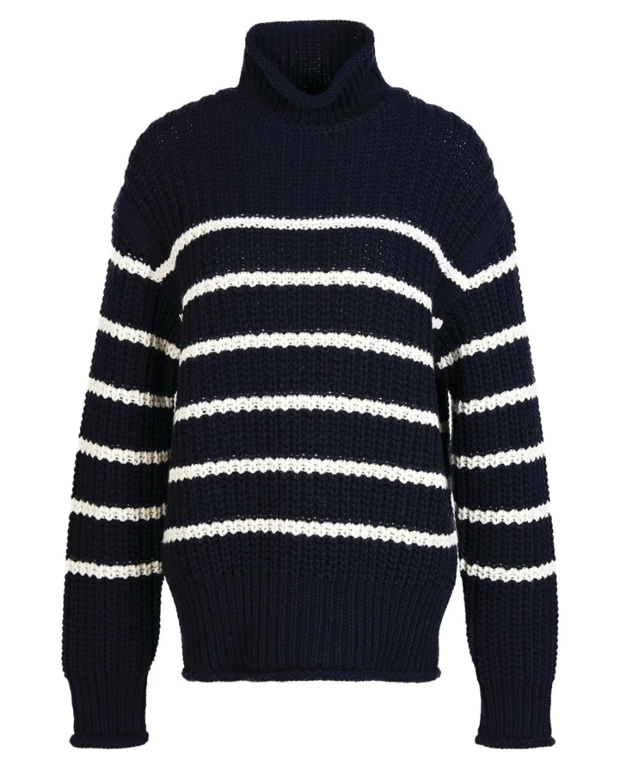 Barbour Women's Lunan Knit Sweater in Navy Stripe