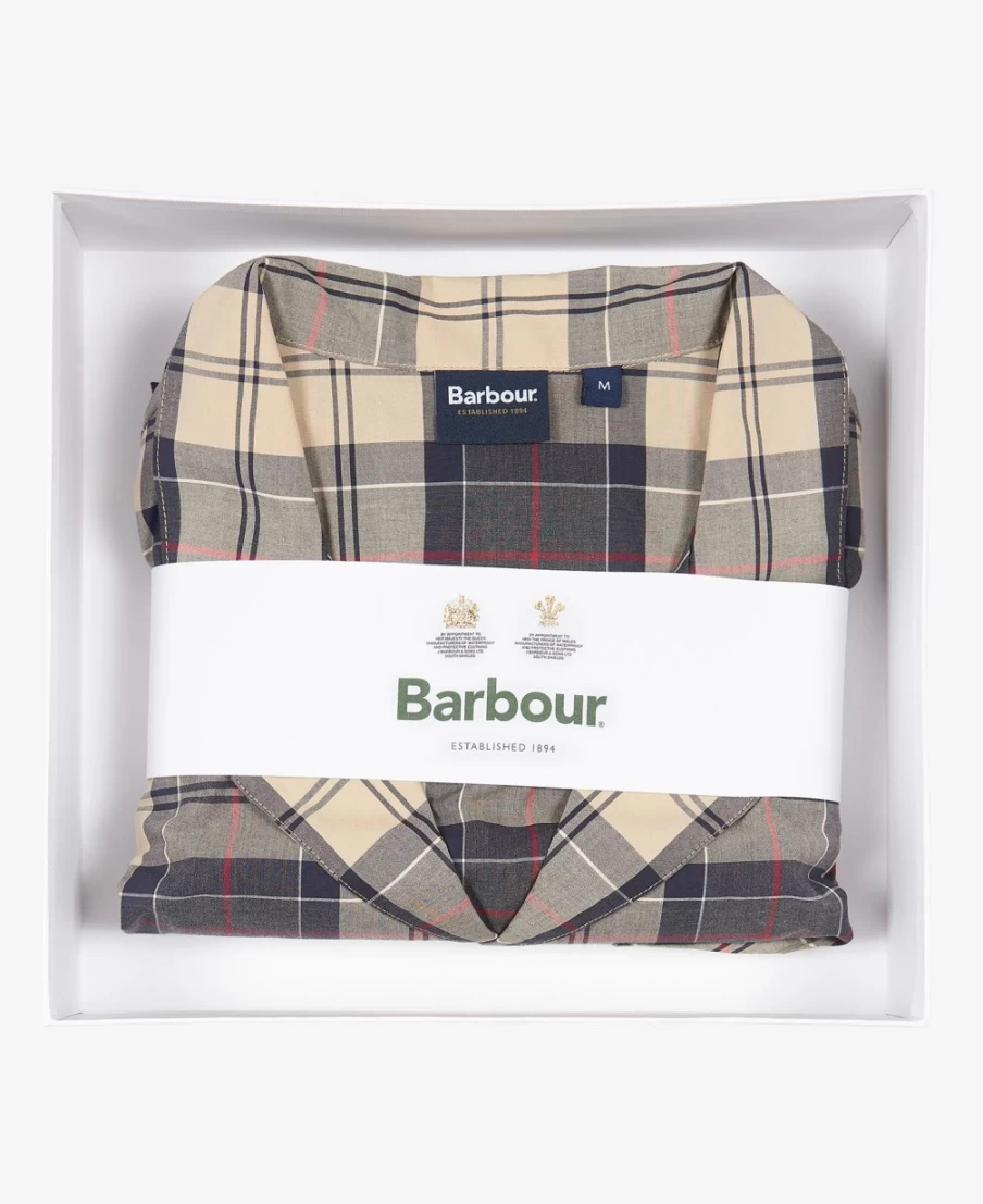 Barbour Men's Carlisle Summer Navy Tartan Pajama Set