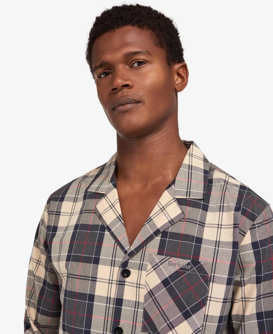 Barbour Men's Carlisle Summer Navy Tartan Pajama Set