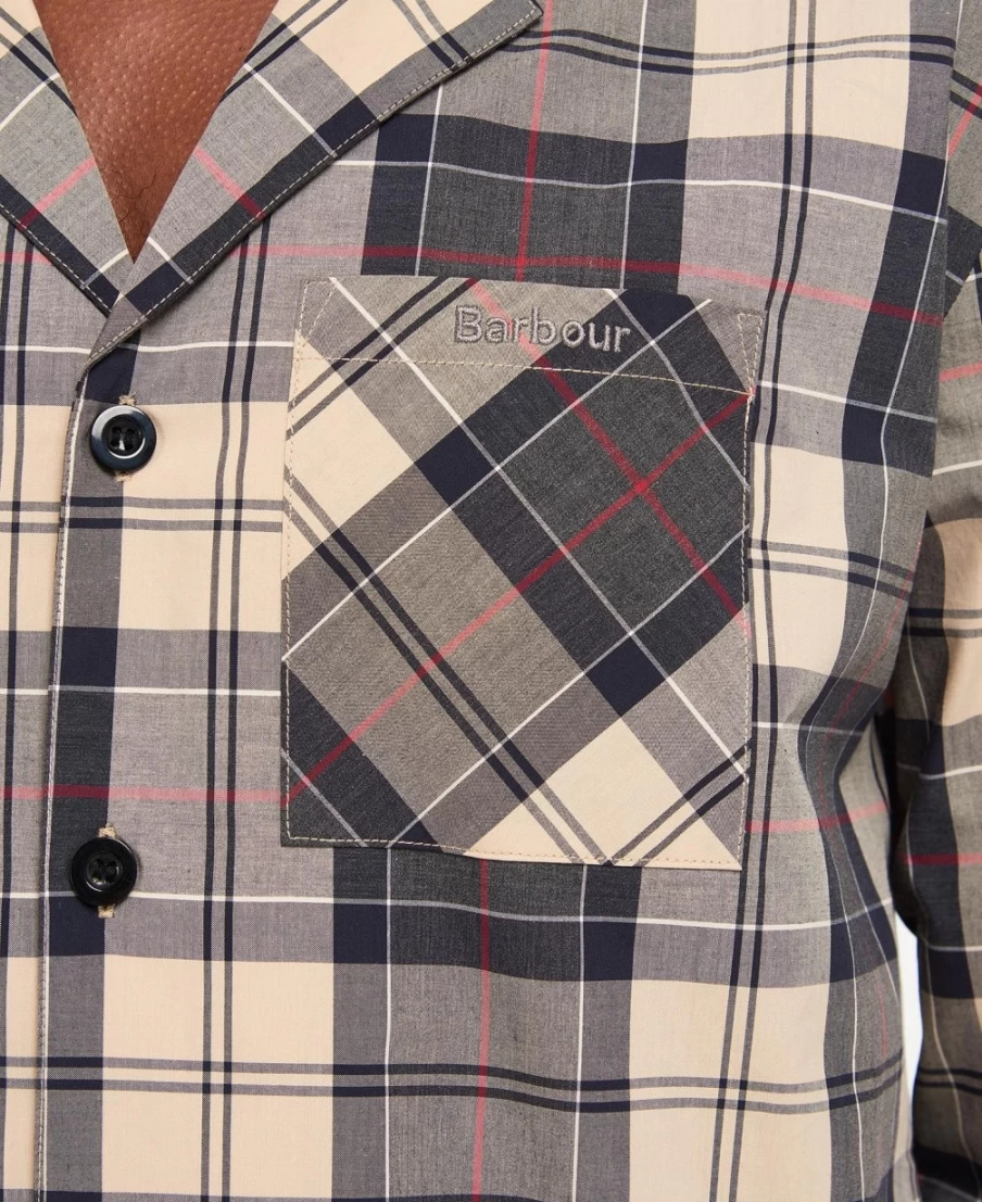 Barbour Men's Carlisle Summer Navy Tartan Pajama Set