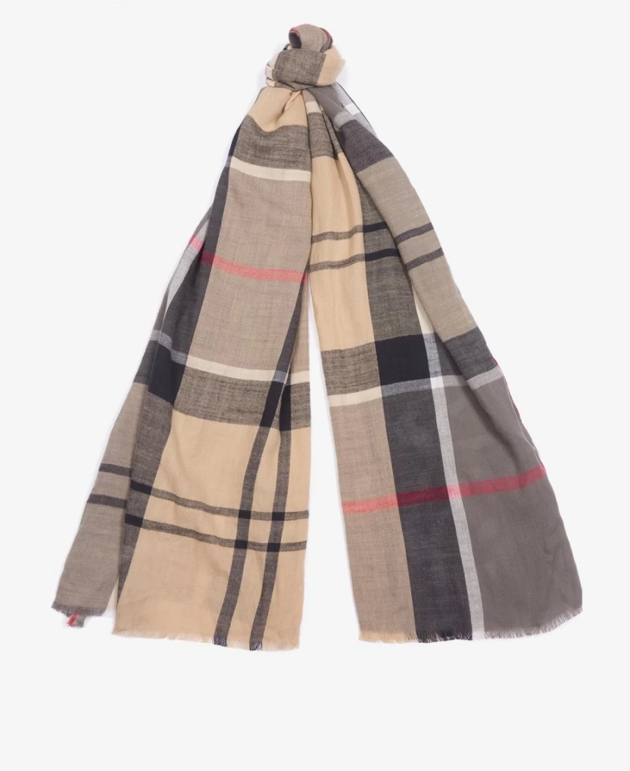 Barbour Mens Walshaw Scarf in Classic Tartan - Traditional Plaid Wool Winter Accessory