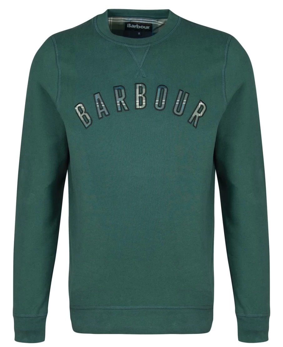 Barbour Men's Debson Monaco Blue Crew Neck Jumper