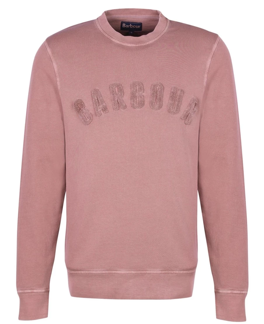 Barbour Men's Powder Blue Large Logo Crew Neck Sweater - Classic Casual Pullover