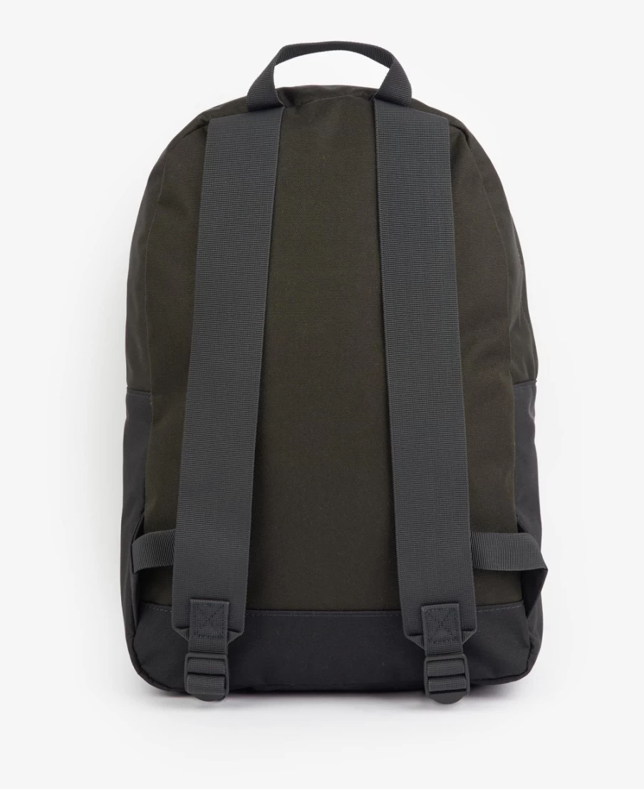 Barbour Highfield Canvas Backpack for Men - Navy & Olive Outdoor Daypack