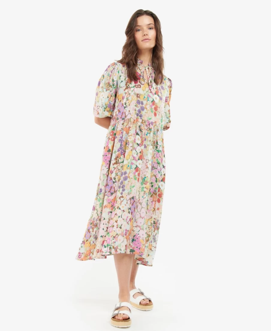 Barbour X House Of Hackney Balcome Dress for Women in Hollyhocks Spring Print