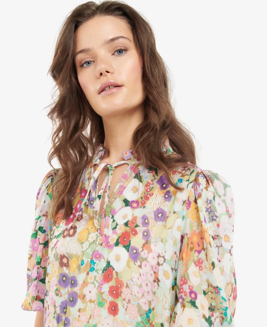 Barbour X House Of Hackney Balcome Dress for Women in Hollyhocks Spring Print