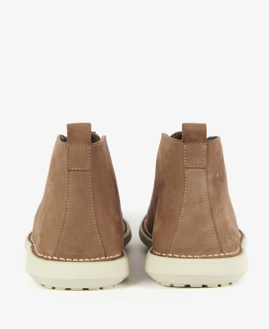 Barbour Mens Cognac Oak Chukka Boots - Classic Leather Ankle Boots for Men