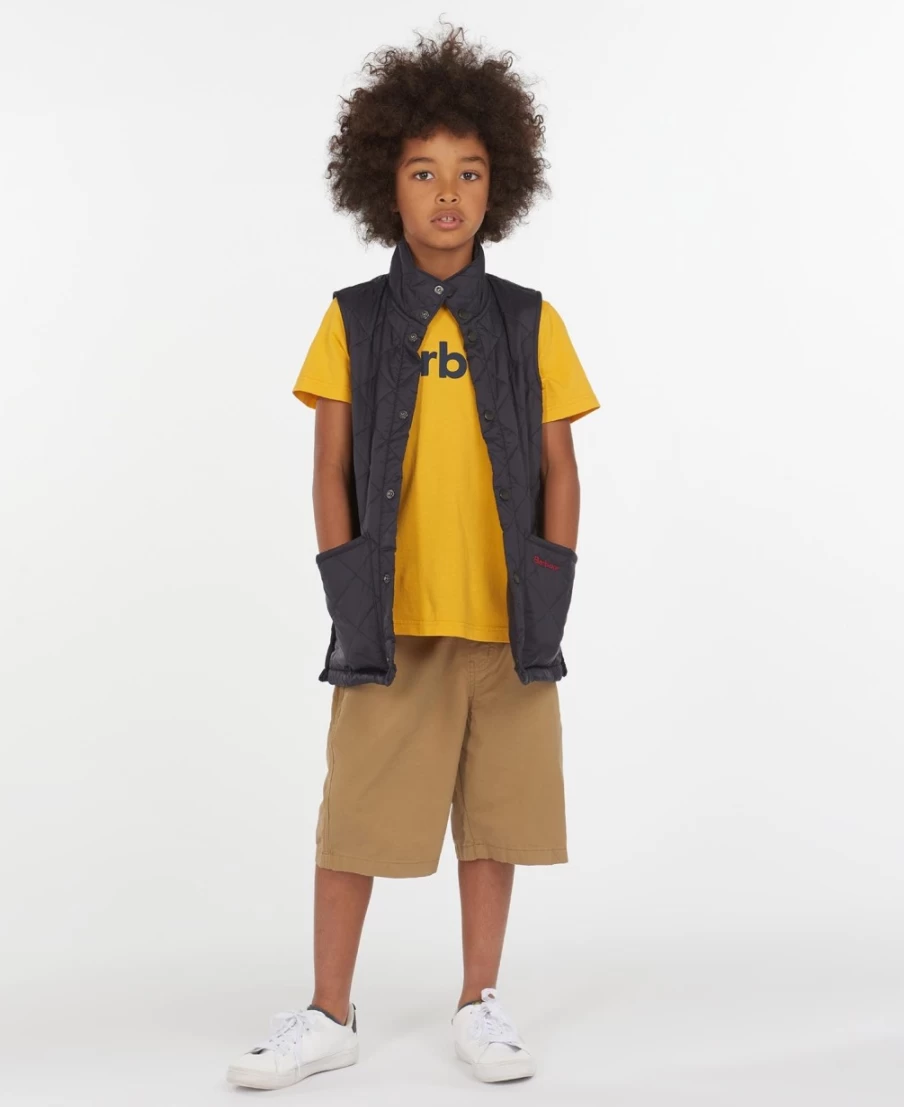 Barbour Boys' Black Liddesdale Gilet - Lightweight Quilted Vest for Kids