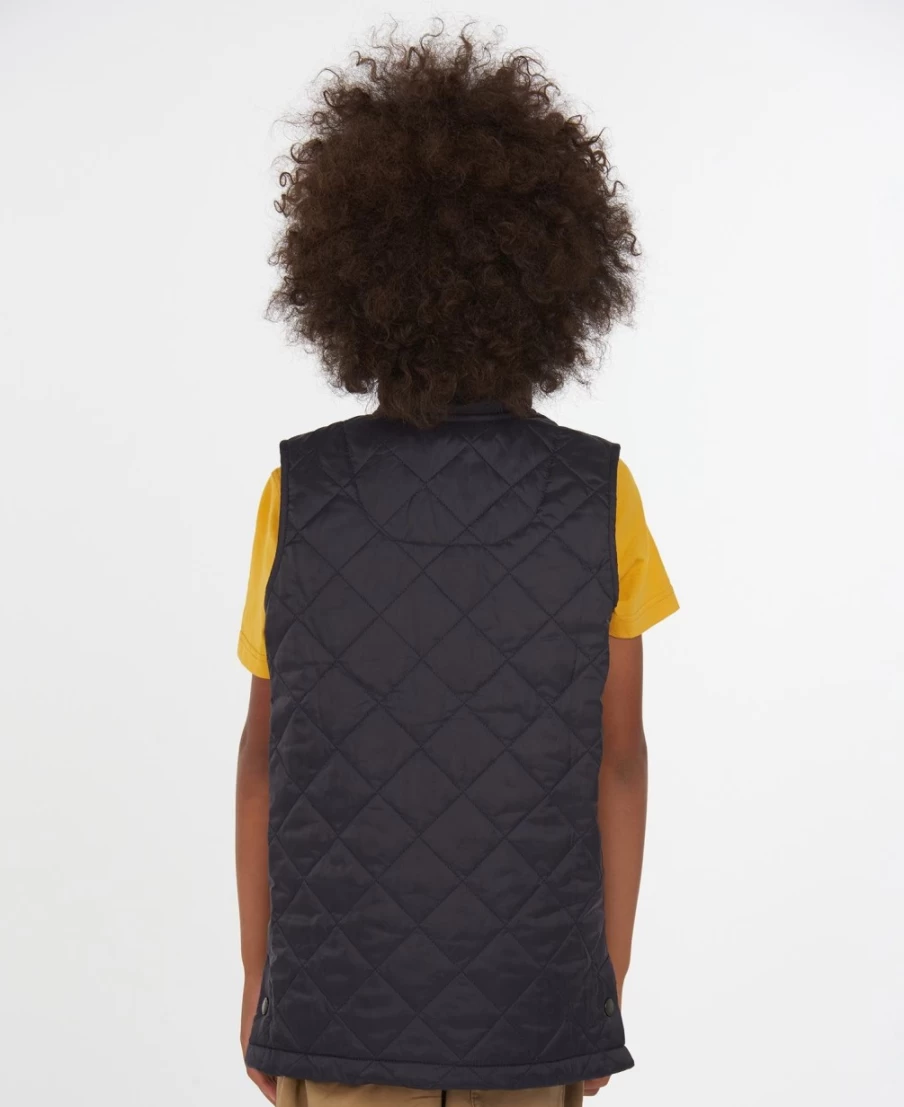 Barbour Boys' Black Liddesdale Gilet - Lightweight Quilted Vest for Kids