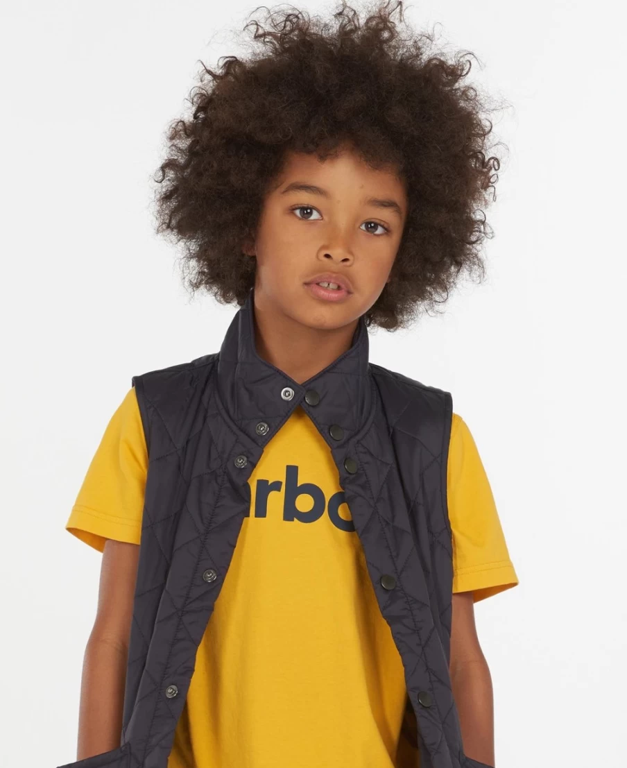 Barbour Boys' Black Liddesdale Gilet - Lightweight Quilted Vest for Kids