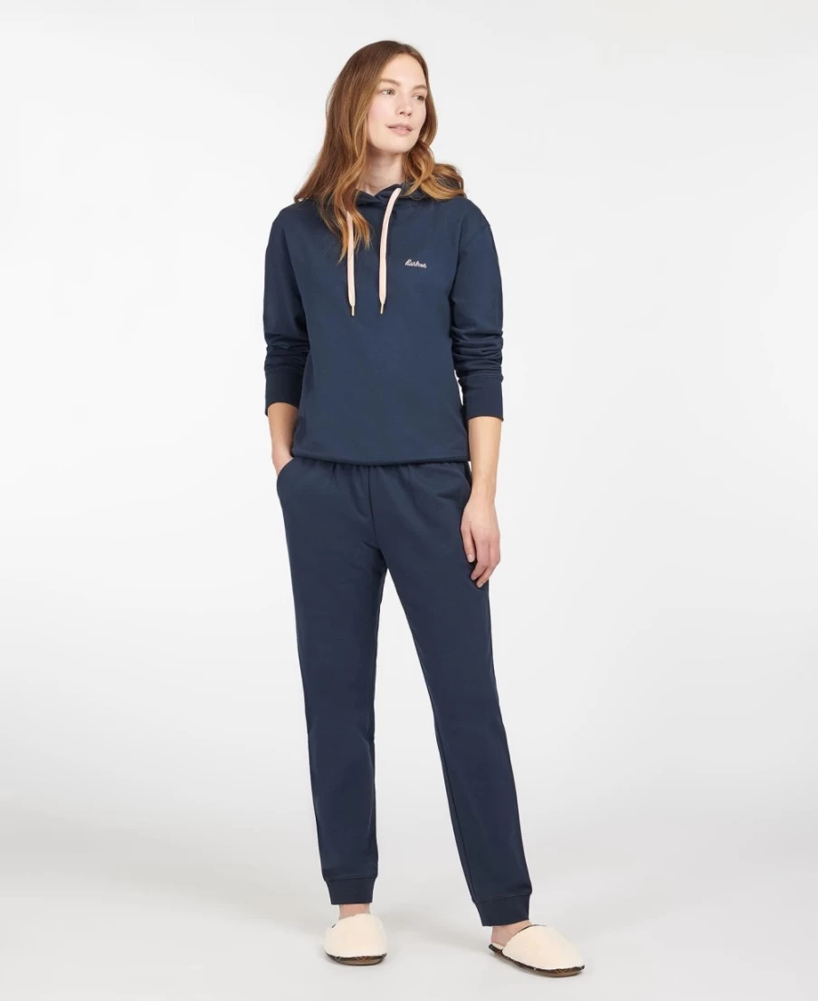 Barbour Women's Lottie Lounge Hoodie in Navy - Comfortable Pullover Sweatshirt