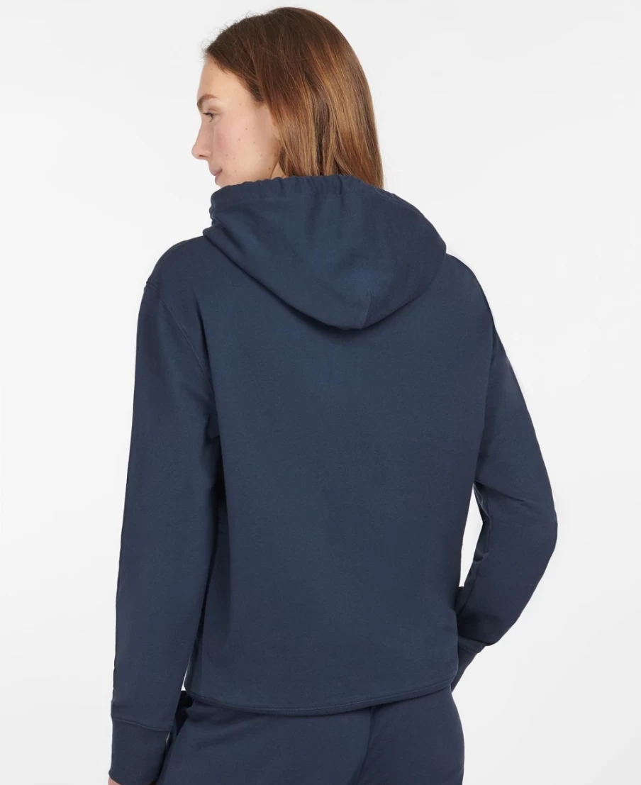 Barbour Women's Lottie Lounge Hoodie in Navy - Comfortable Pullover Sweatshirt