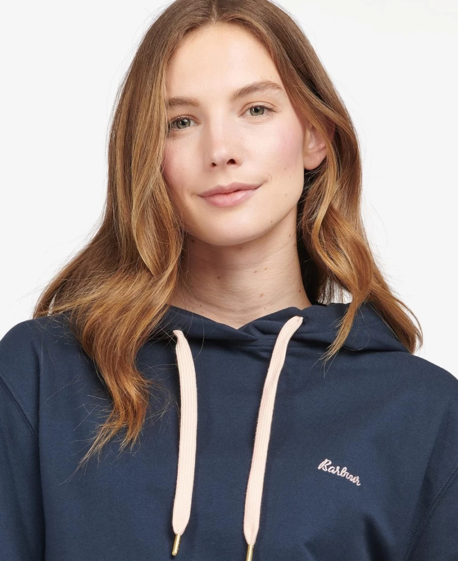 Barbour Women's Lottie Lounge Hoodie in Navy - Comfortable Pullover Sweatshirt