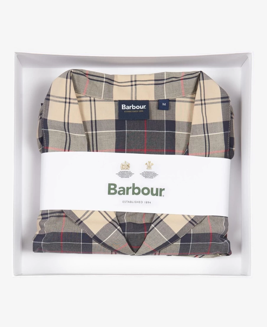 Barbour Men's Carlisle Summer Navy Tartan Pajama Set