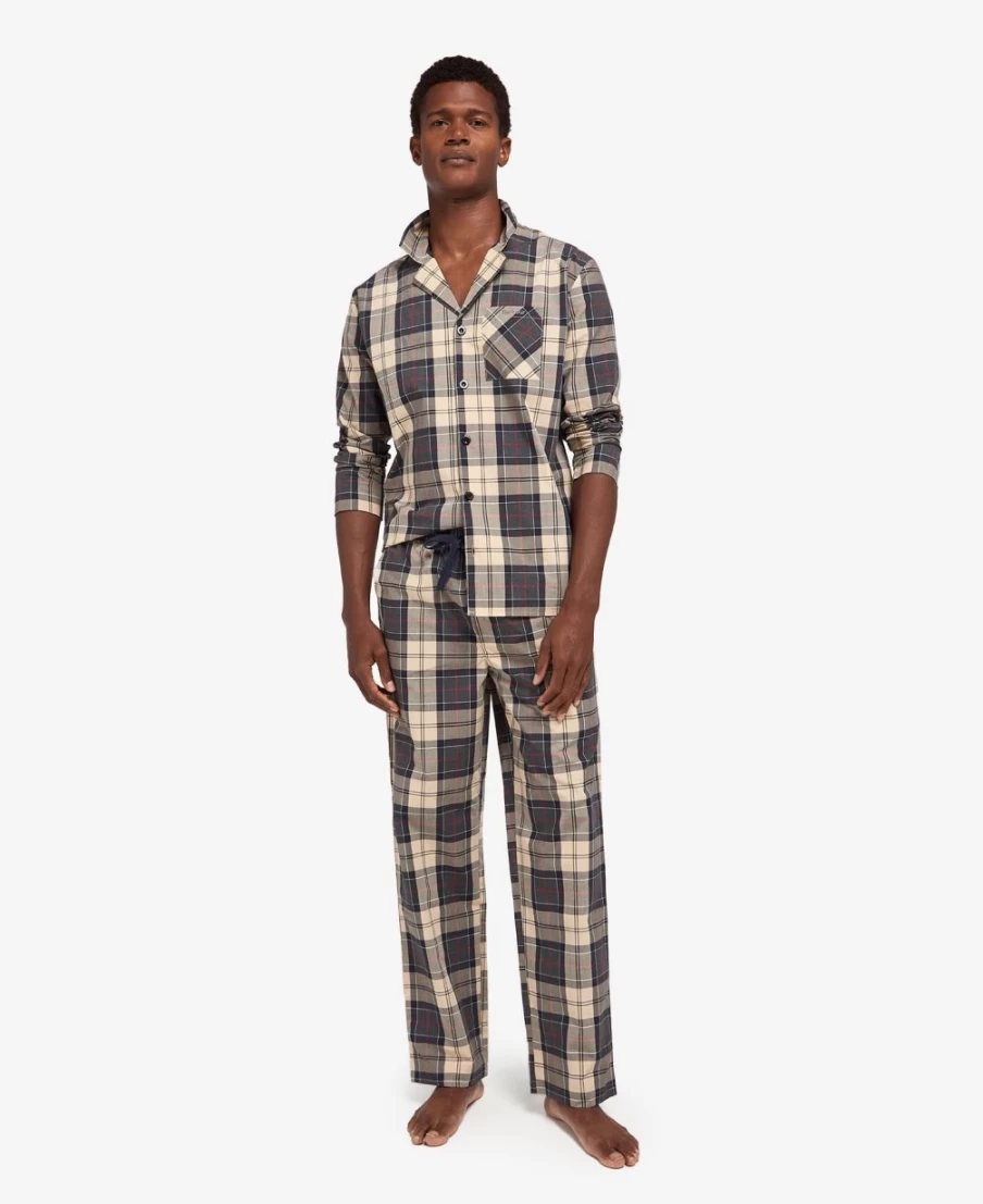 Barbour Men's Carlisle Summer Navy Tartan Pajama Set