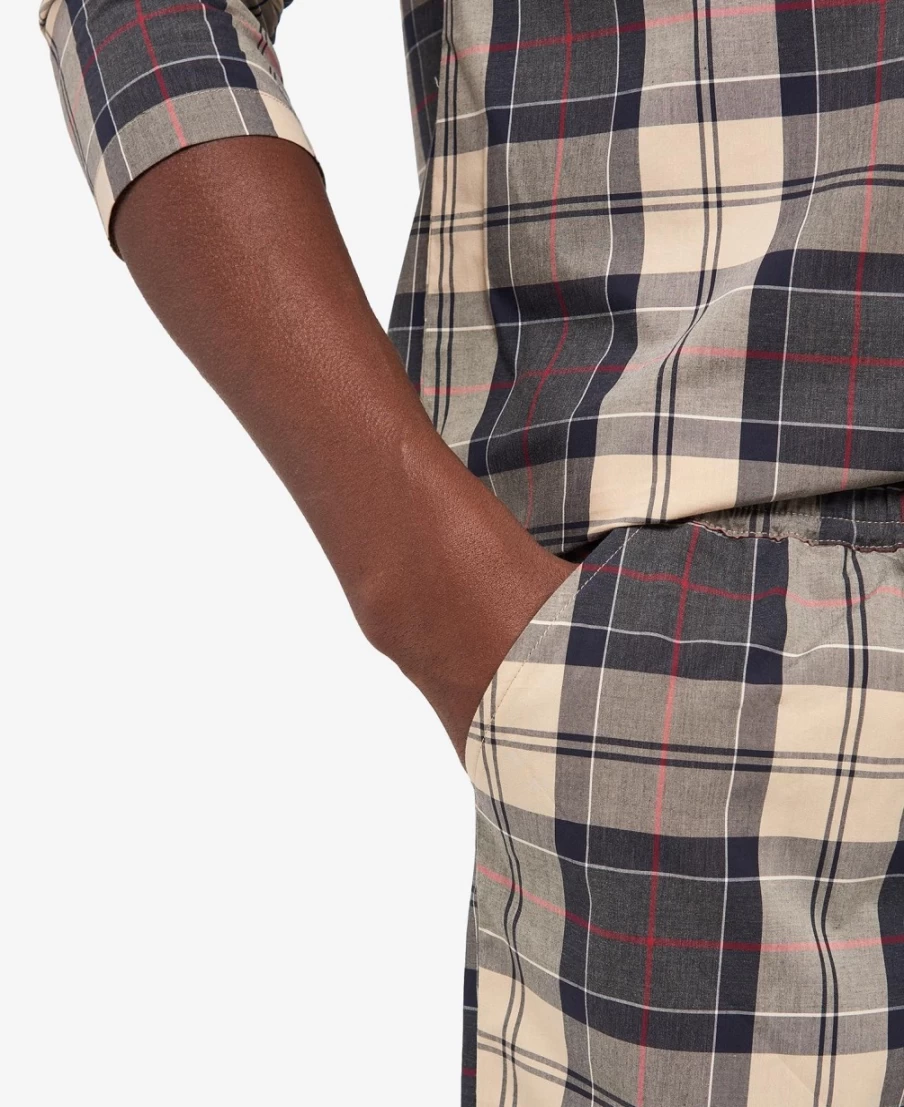 Barbour Men's Carlisle Summer Navy Tartan Pajama Set