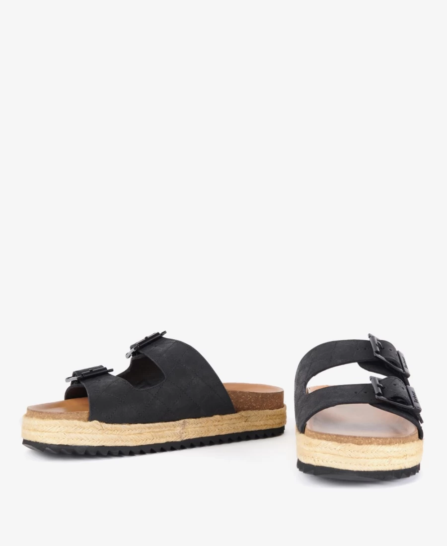 Barbour Pamela Diamond Quilted Sandals for Women in Classic White | Comfortable & Stylish Footwear