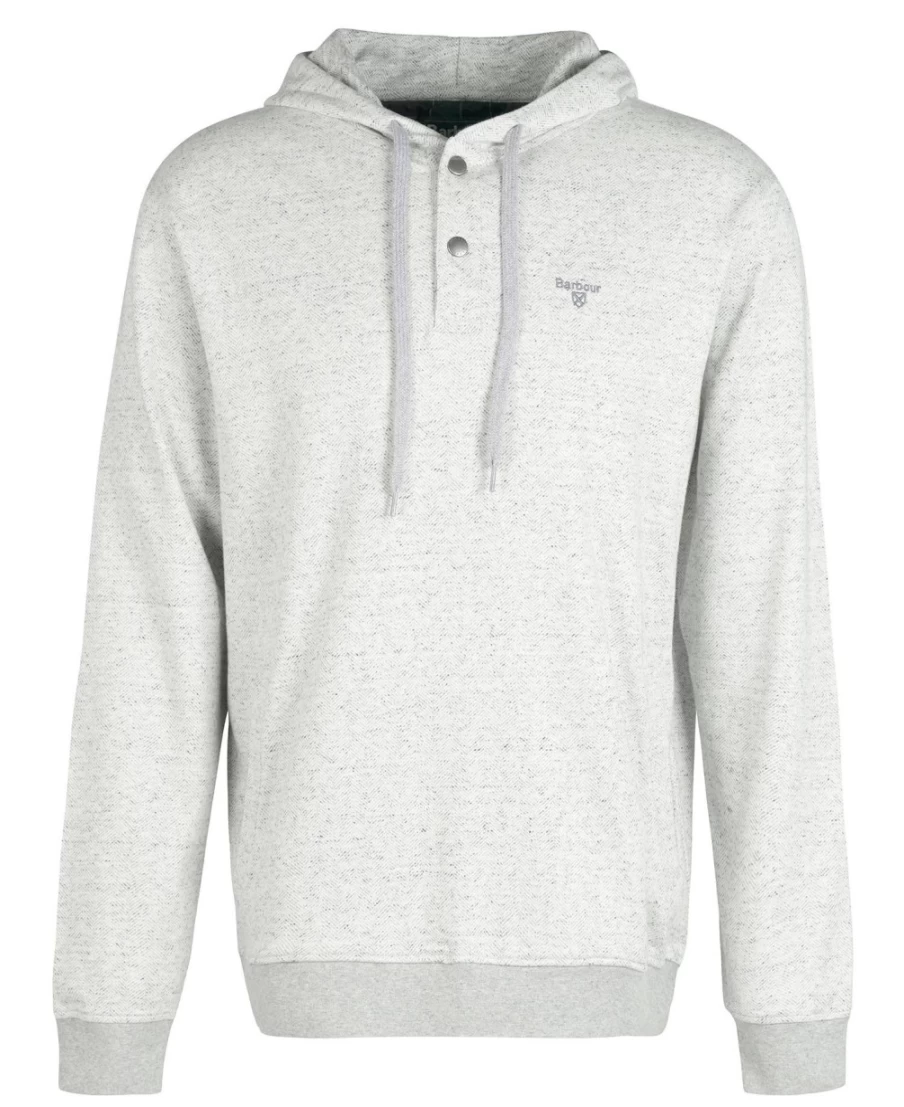 Barbour Men's Cowden Hoodie in Grey Marl - Classic Pullover Sweatshirt