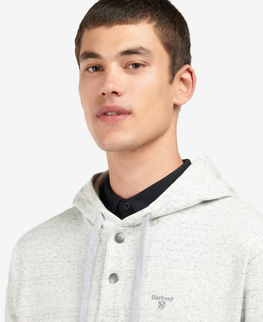 Barbour Men's Cowden Hoodie in Grey Marl - Classic Pullover Sweatshirt