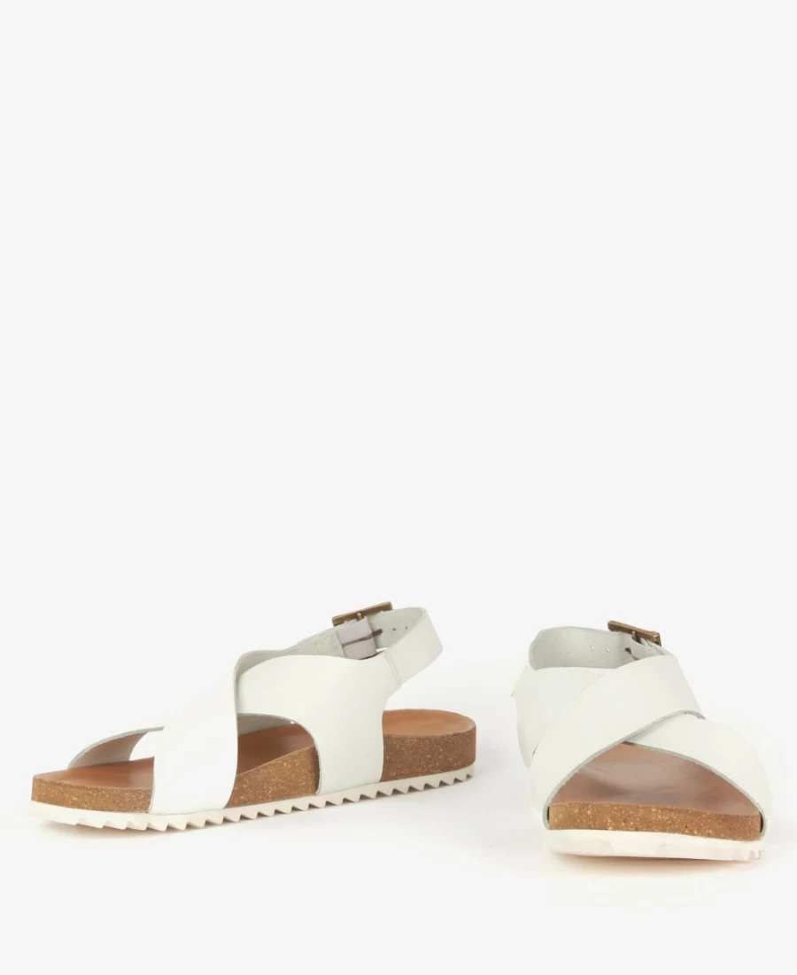 Barbour Women's Rochelle Cross-Over Strap Sandals in Cognac