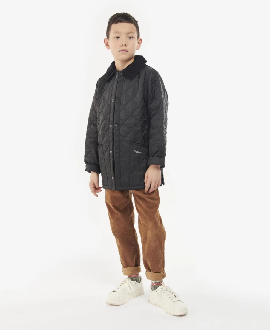 Barbour Boys' Black Liddesdale Quilted Jacket - Lightweight Water-Resistant Outerwear