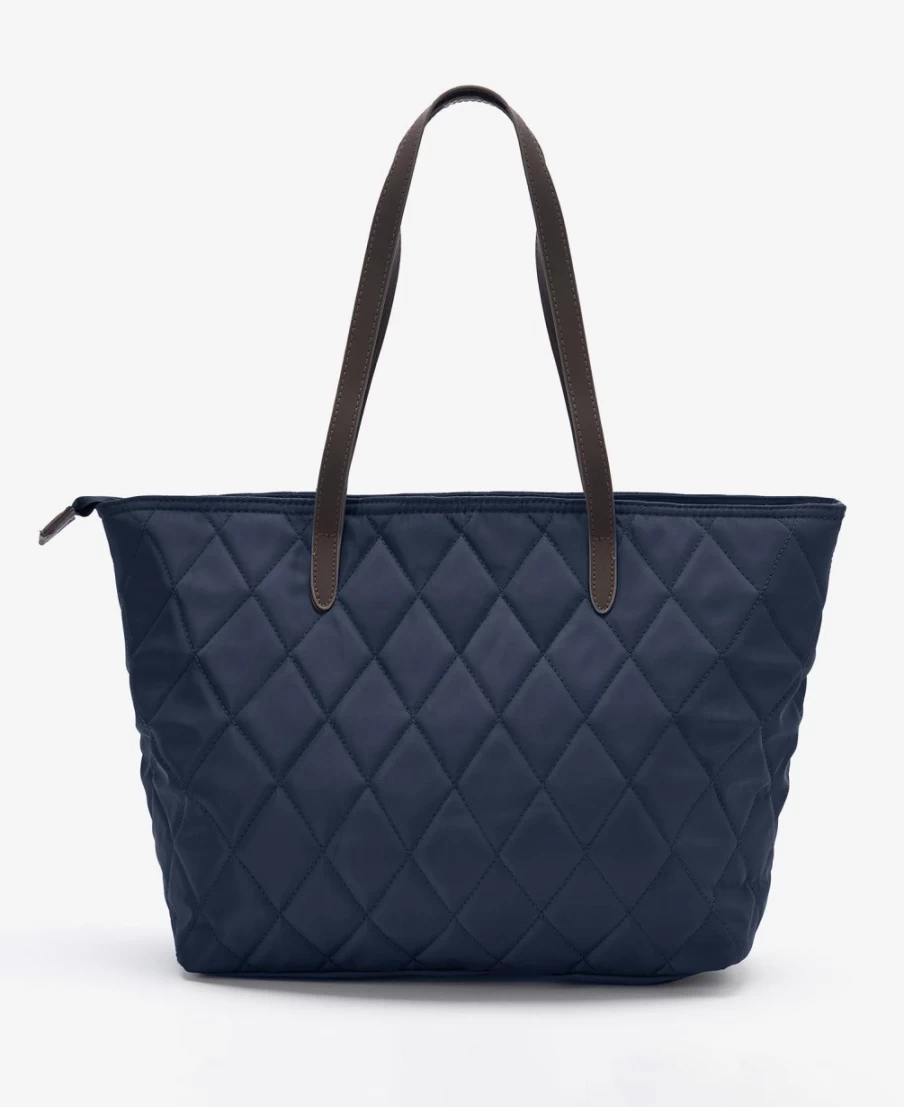 Barbour Mens Navy Quilted Tote Bag - Waterproof Waxed Cotton Witford Design