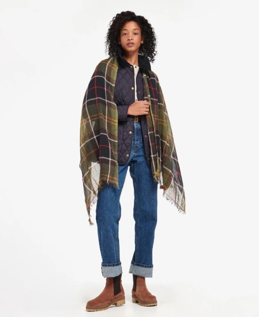 Barbour Women's Classic Tartan Wrap - Christie Plaid Shawl