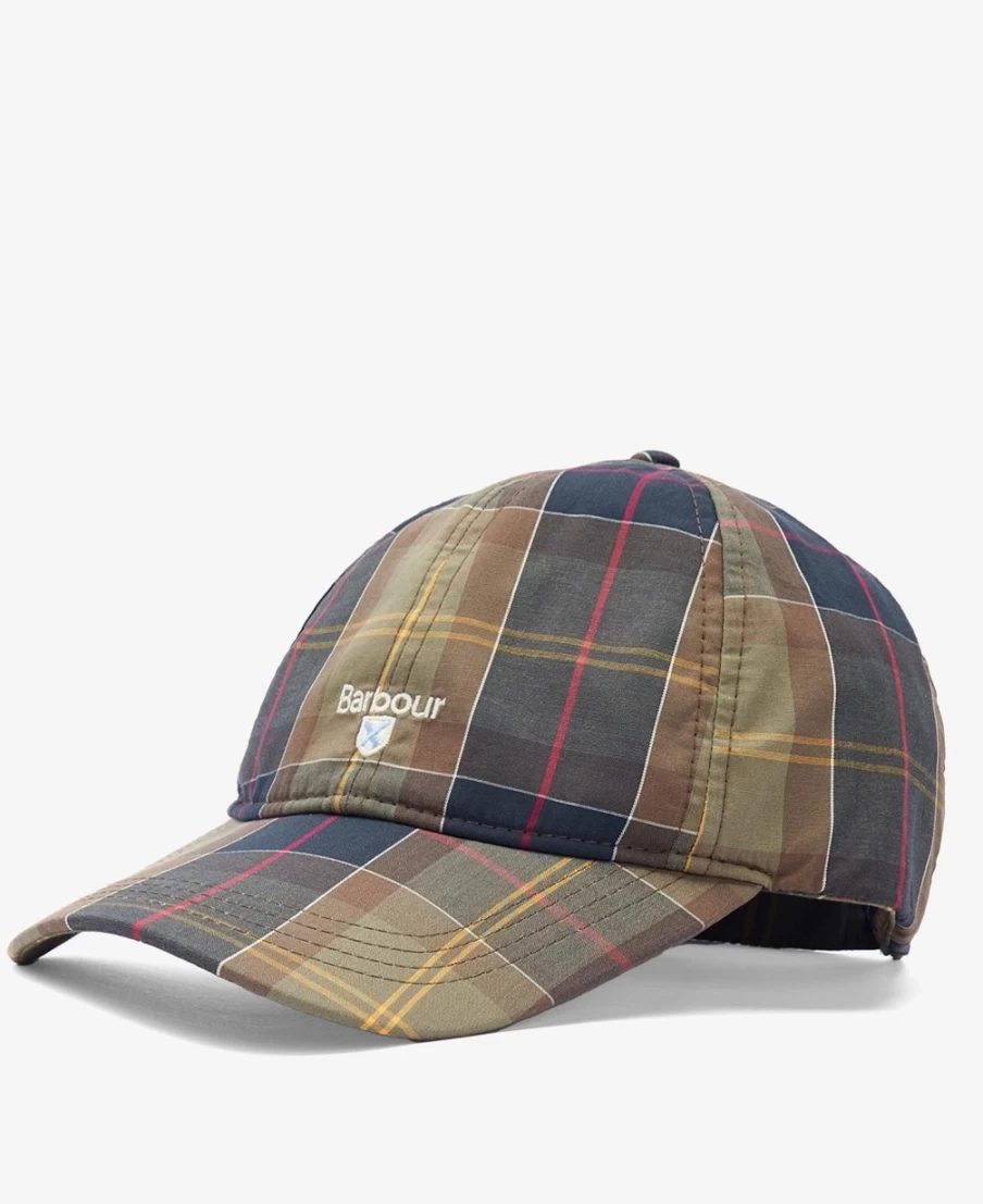 Barbour Mens Classic Tartan Sports Cap - Vintage Plaid Golf Hat for Men