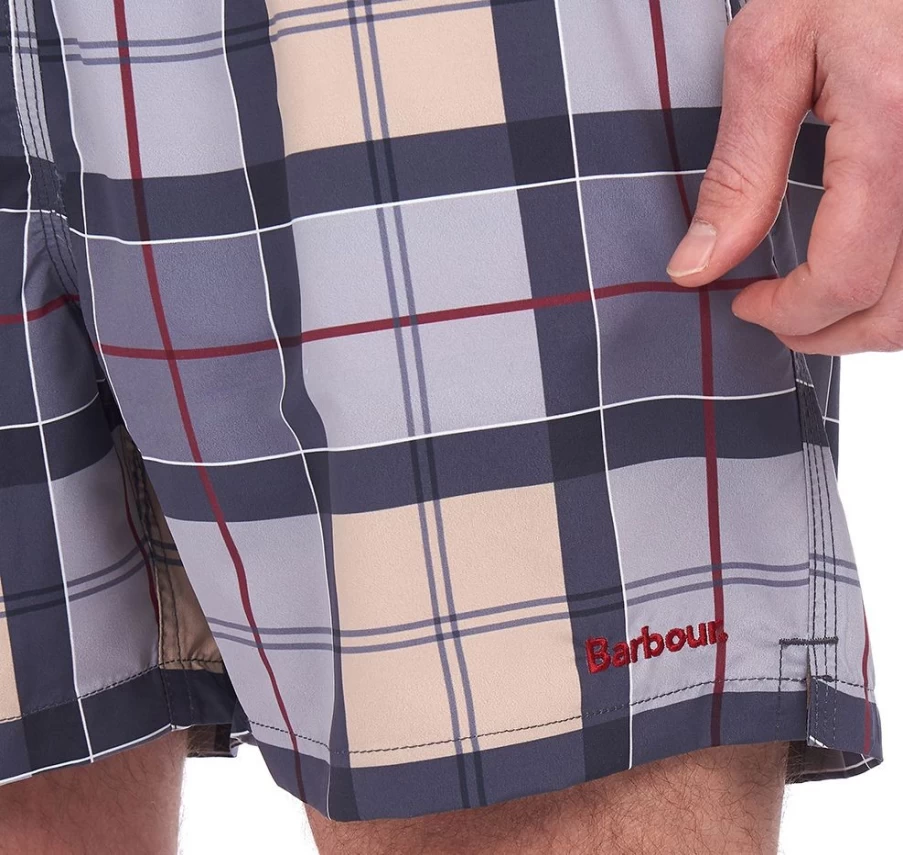 Barbour Men's Aqua Tartan Swim Shorts - Classic Plaid Beachwear