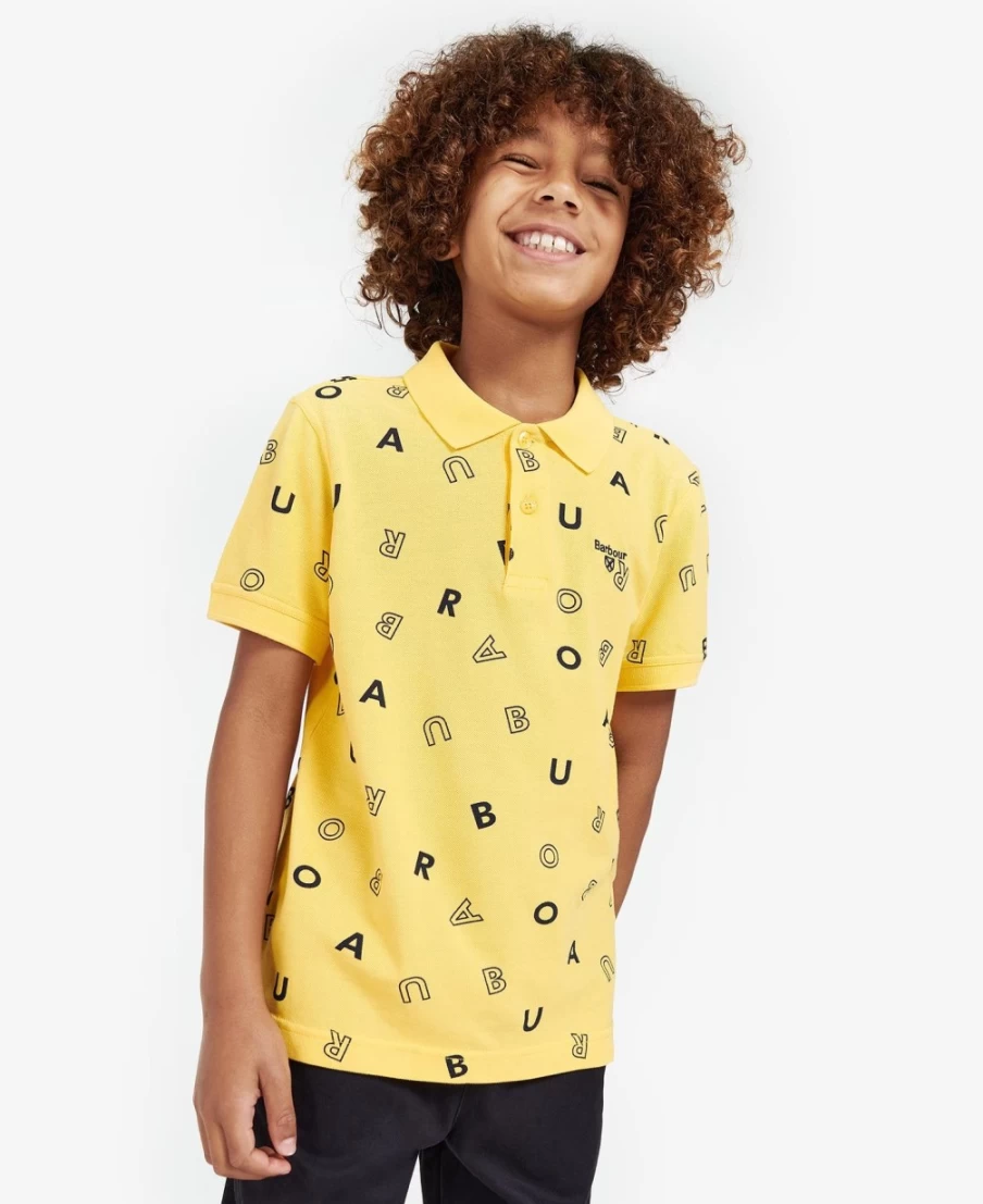 Barbour Boys Sunbleached Yellow Casper Polo Shirt