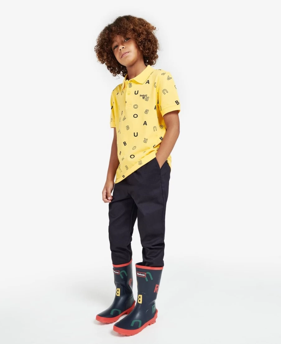 Barbour Boys Sunbleached Yellow Casper Polo Shirt