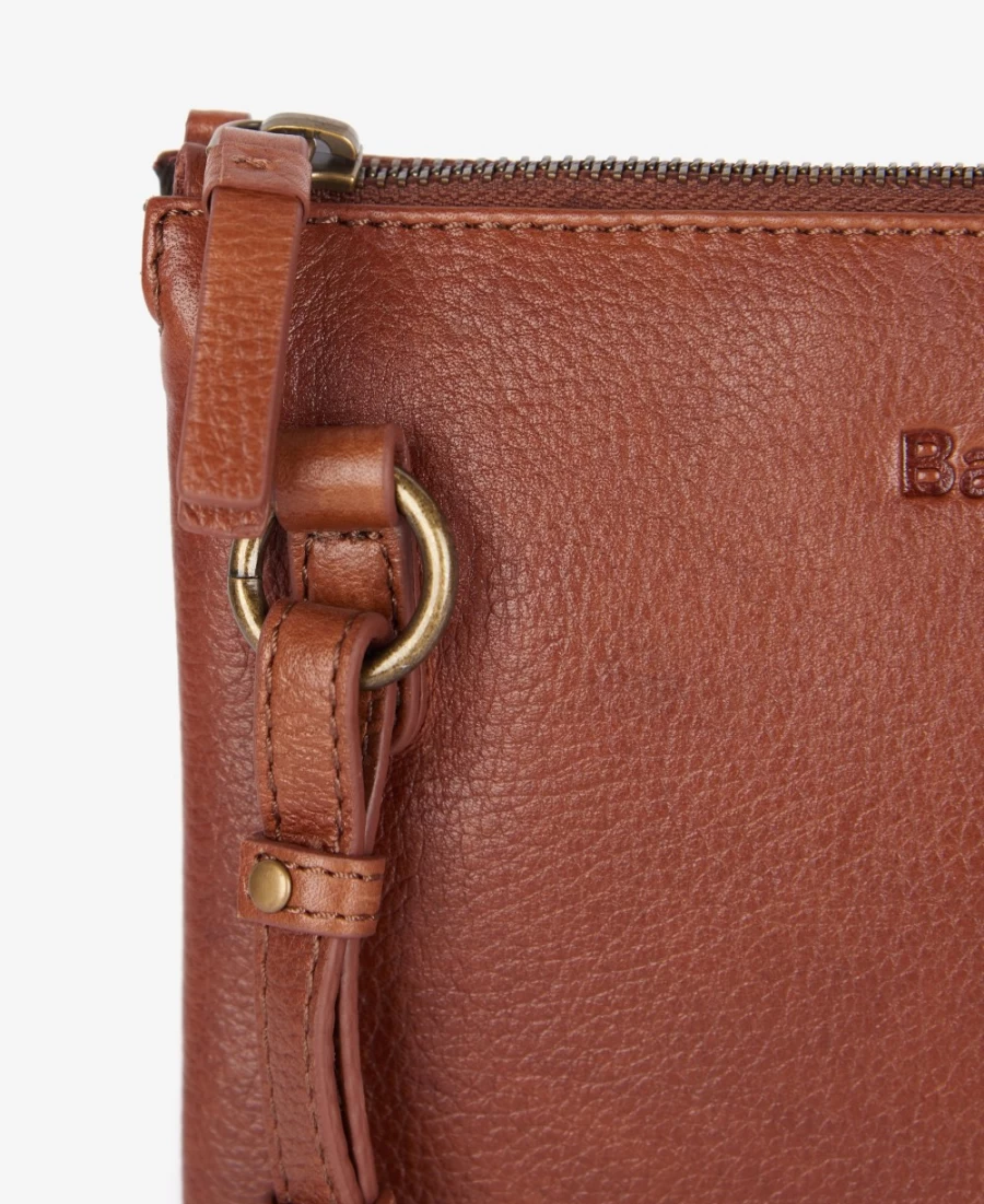 Barbour Mens Classic Brown Lochy Leather Crossbody Bag