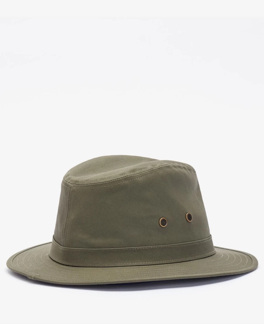 Barbour Men's Dawson Safari Hat in Sandstone - Classic Outdoor Adventure Headwear